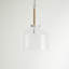 Luminaire suspendu en forme de dôme à 1 lumière avec accents de corde Tayeb-1812438367