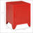 Industrial End Table, Living Room Side Table with Locker-Style Door and Adjustable Shelf