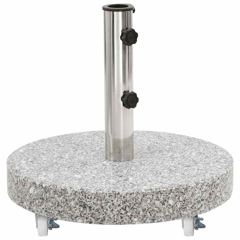 Support de parasol de patio extérieur gris moyen en acier inoxydable à base de parasol gris, Gris