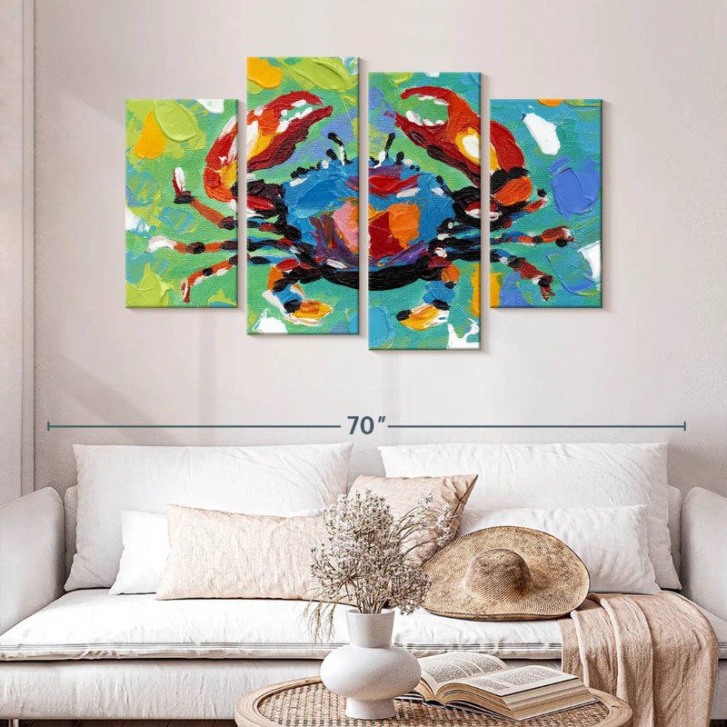 Brampt Seaside Crab I, 32" H x 52" W