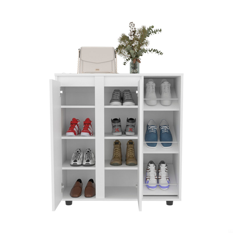 Range-chaussures H 36 po, 2 portes, 11 tablettes