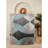 Wencil Luxury Cotton Area Rug, 2.6 x 3.3 ft | 100% Cotton, 1200 GSM, Pile Height: 0.4 in, Total Thickness: 0.3 in | Antibacterial, Non-Slip PVC Underside, Machine Washable | Stylish Blue, Grey & Black Design for Modern Homes-112936983