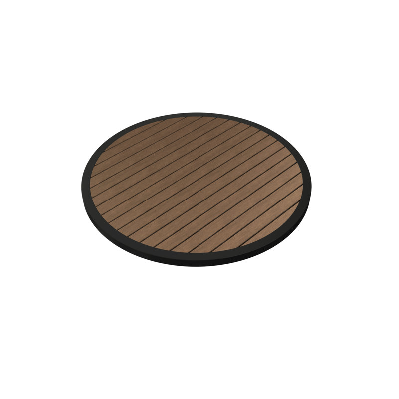 Plateau de table rond, Noir / cacao, 32"