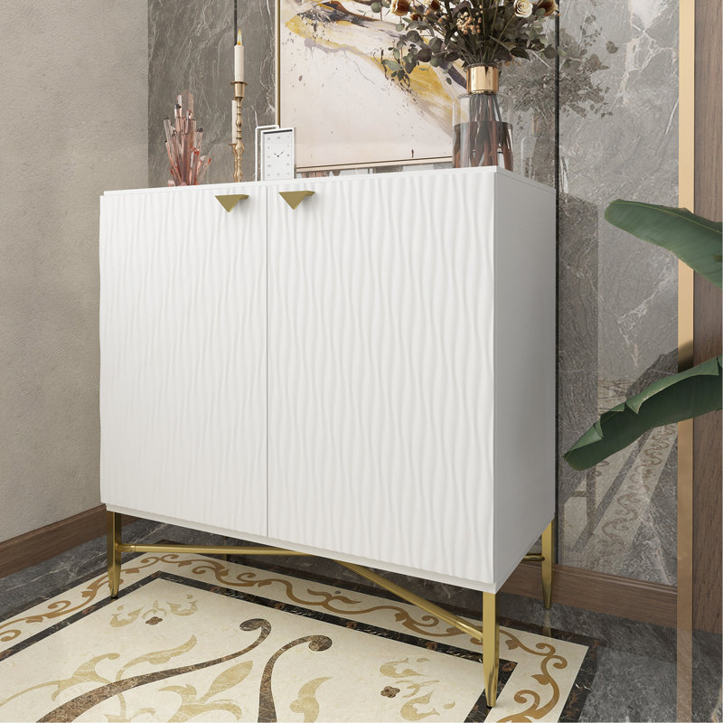 2-Door Storage Accent Cabinet, White