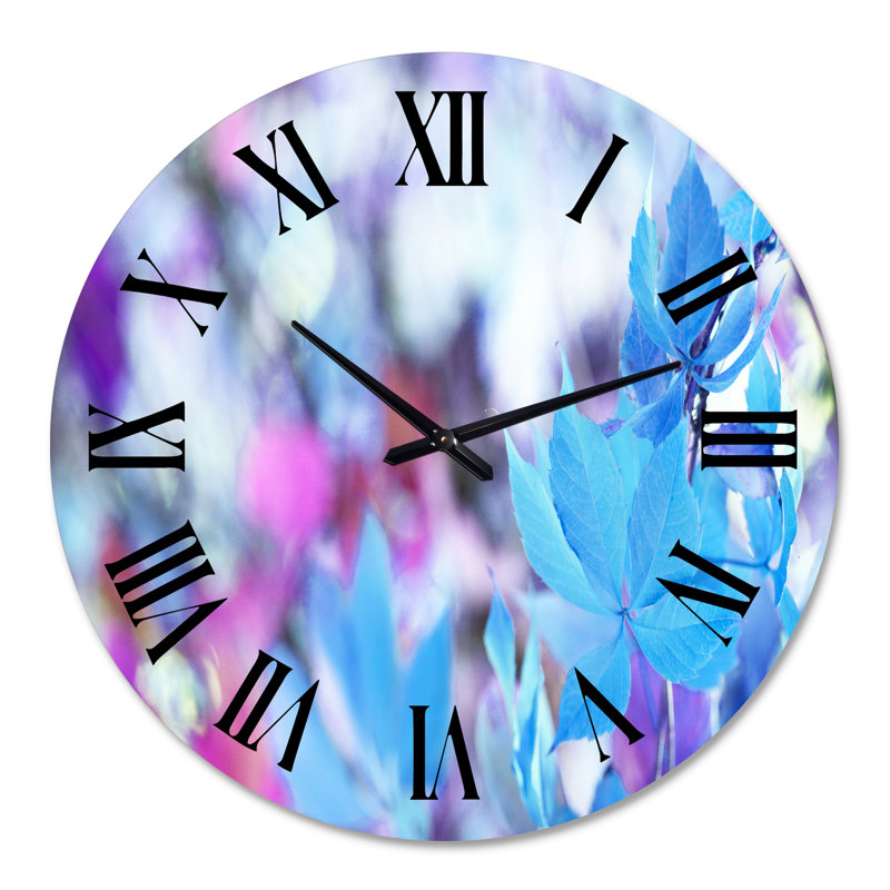 Horloge murale rétro Vintage Autumn Leaf I, Grand