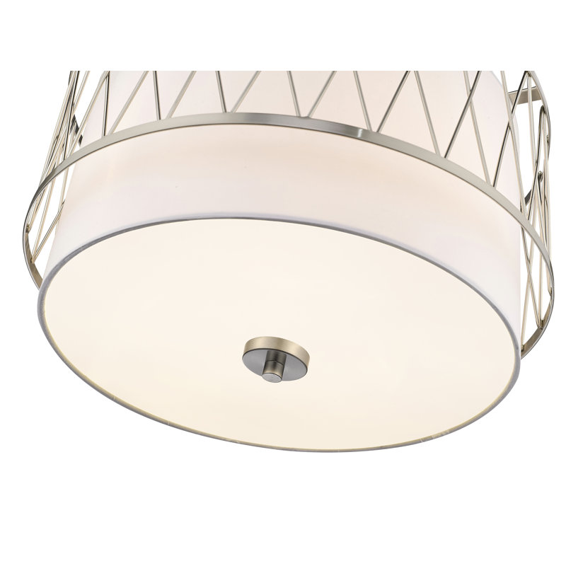 Luminaire suspendu 3 lumières Dalton, Nickel brossé