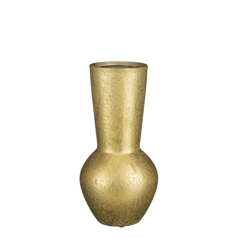 Abenezer Ceramics Table Vase, 35cm H x 18cm W x 18cm D, Gold