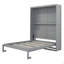 Grand lit escamotable mural avec tablettes