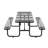96" Rectangular Picnic Tables Black-27170410