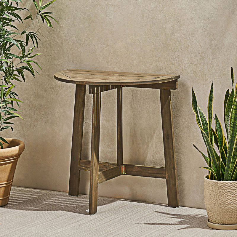Table bistro d'extérieur pliante en bois, Gris