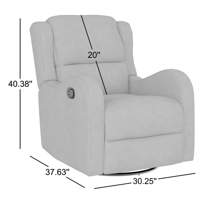 Pastiche Auden Swivel Glider Recliner, Saddle Vegan Leather