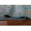 Tapis bleu à motif floral All-Over Oushak 9 x 12