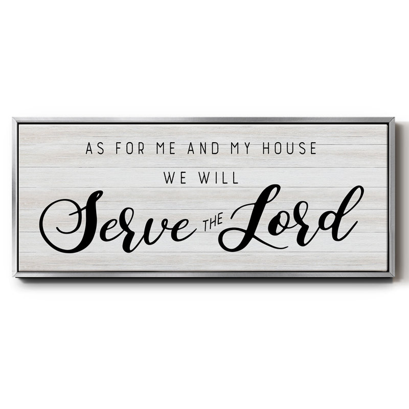 Serve the Lord - Toile encadrée, H 8 po x l 20 po