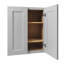 Armoire murale simple en bois massif gris clair à 2 portes et 2 tablettes pour le rangement de la cuisine, de la salle de bain, de la buanderie et des tablettes réglables prêtes à assembler (l 30 po x P 12 po x H 30 po)-453088219