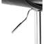 Tabouret de bar contemporain pivotant réglable avec siège et dossier rembourrés, noir