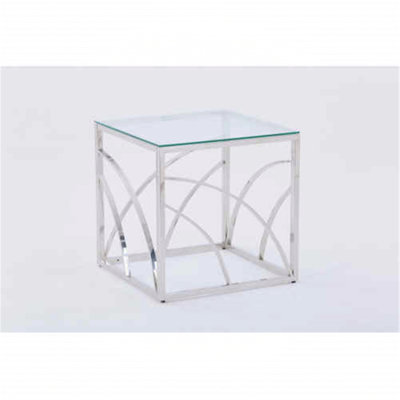 21.6'' tall Glass End Table