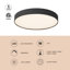 Rynn 7-in Black dimmable LED Flush Mount-695043492
