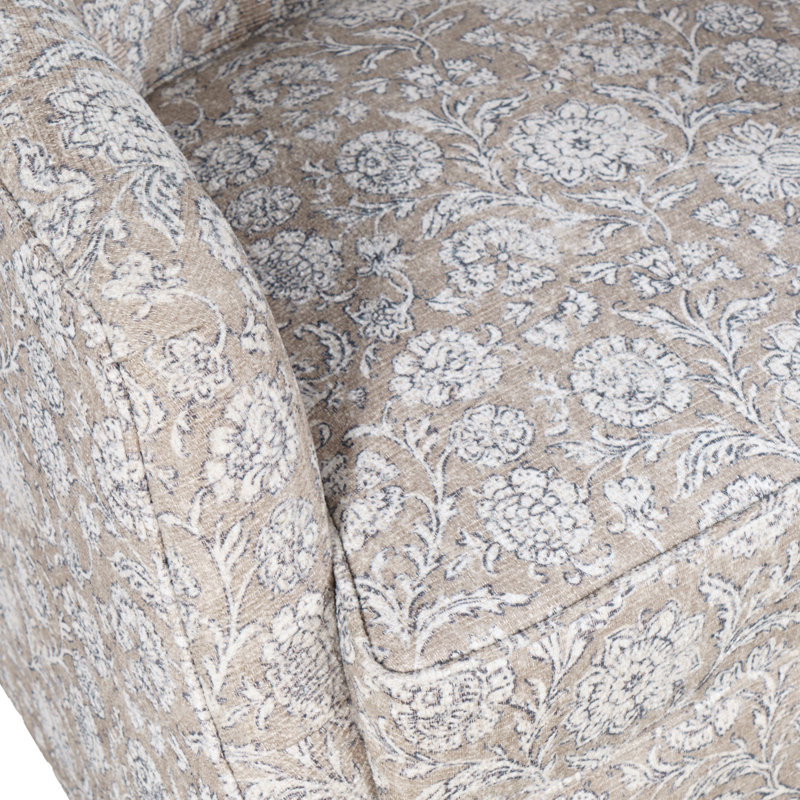 Fauteuil pivotant rembourré Lottie, Sable