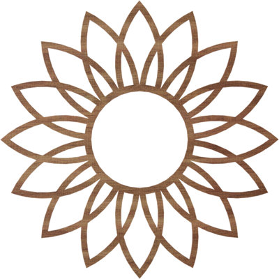 Médaillon de plafond en bois Daisy