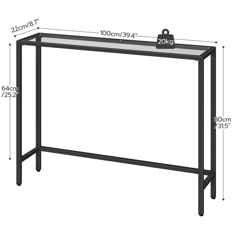 Slim Hallway Console Table, 22D x 100W x 80H cm