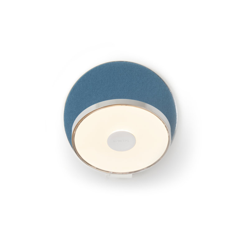 Gravy Plastic and Aluminium LED Plug-in Flush Mounted Sconce, Metallic Black/Metallic Black