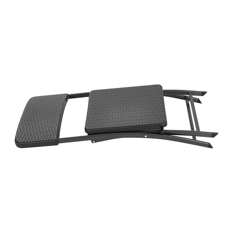 Foldable Outdoor Patio Dining Side Chair, Black