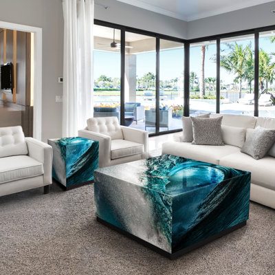"Sapphire Sea" 2 Piece Coffee Table Set
