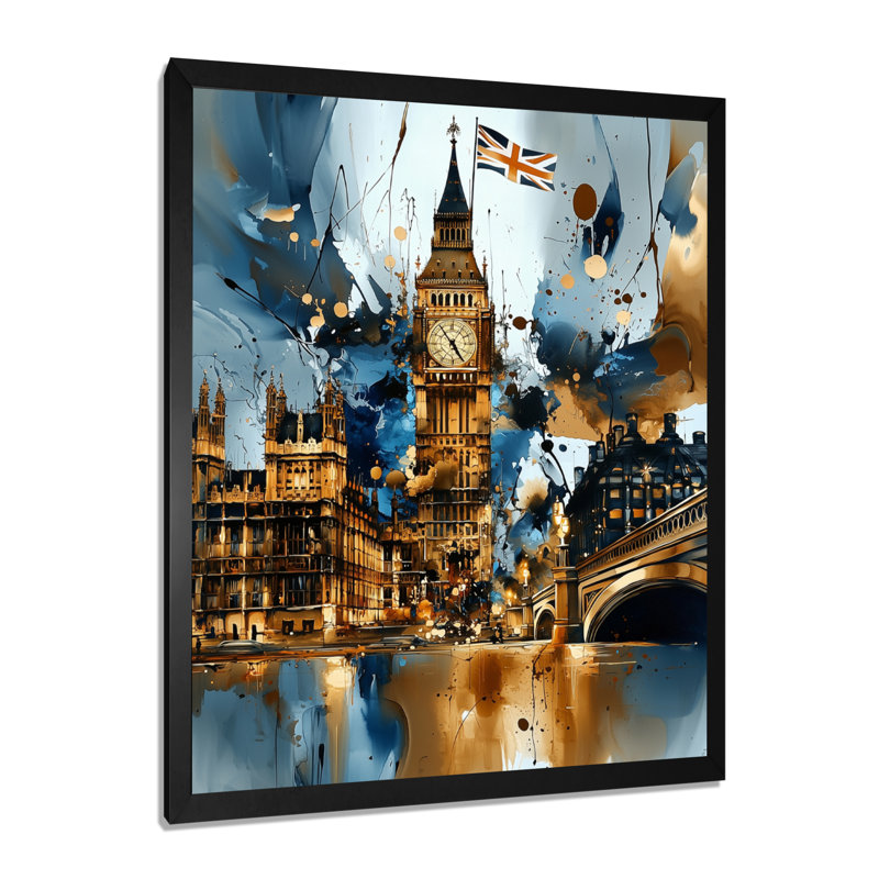 Muneefa - Cityscapes Canvas Art Print, Black, 20" H x 12" W, Single Picture Framed Print