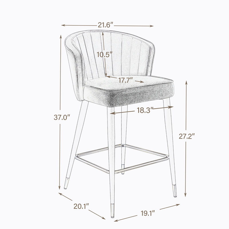 Tabouret Genris, gris