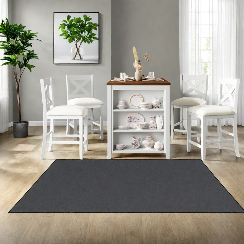 Ensemble de table de salle à manger spacieux avec finition en bois et rangement pour la cuisine