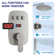 3-Function 12 Inch Temperature Digital Display Shower System With 2-Setting Slider Bar Handheld And 4Pcs Body Jets
