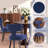 Modern Upholstered Side Dining Chairs – Curved Backrest & Wood Frame-114308618