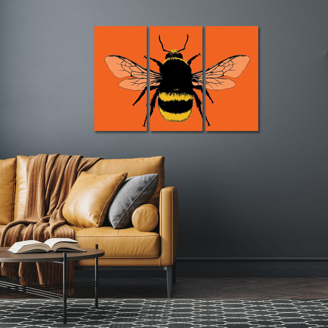 Bee Mine - Orange von Gary Hogben - Galerie-umwickelte Leinwand Giclée auf Leinwand