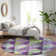 Machine Washable Indoor/Outdoor Cinead ACN1721 Purple Rug