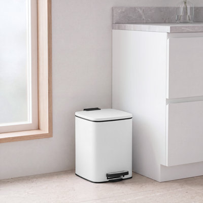 19.5x24x25.5cm Steel Kitchen Trash Can