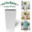 Jardinière carrée en faux rotin d'intérieur / extérieur moderne, grande jardinière en plastique avec système d'arrosage automatique pour la maison et le jardin-893765984