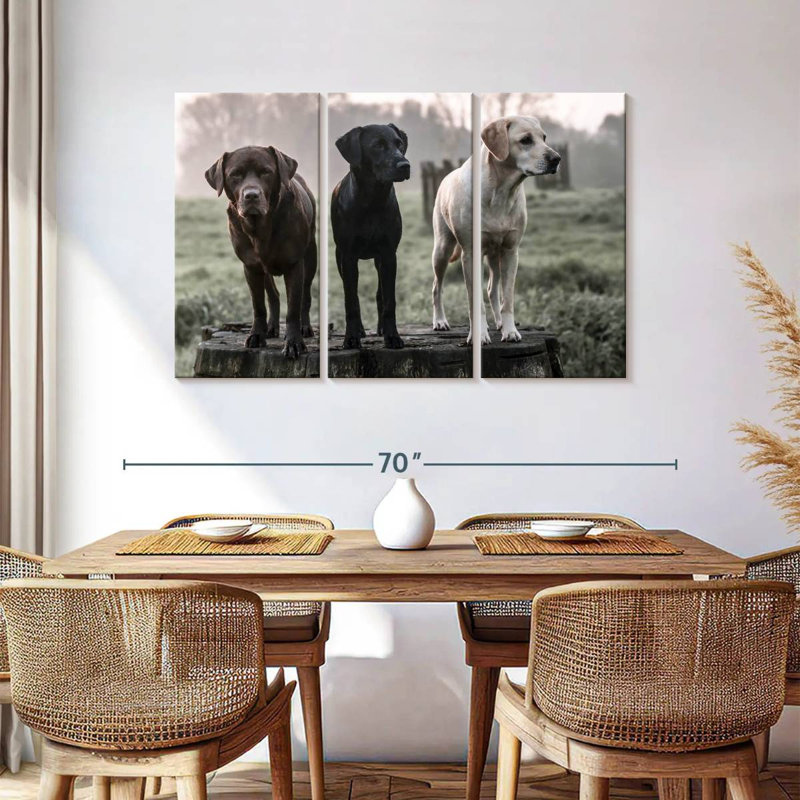 Labrador Dogs, 36" H x 57" W
