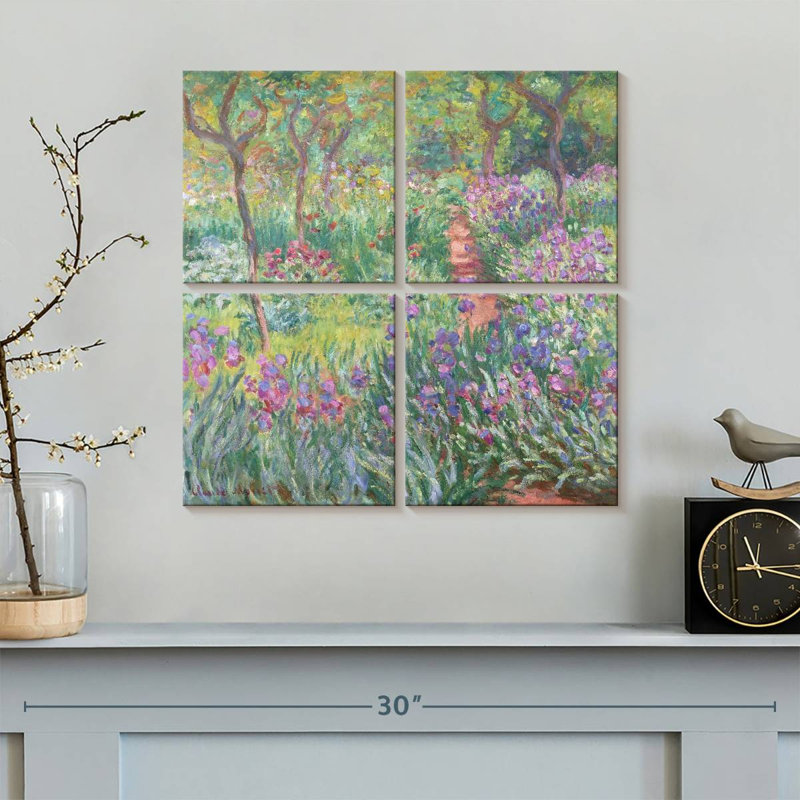 Le jardin de l'iris à Giverny, 1900, H 18 po x l 18 po