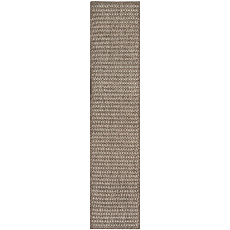 Tulum Solid Indoor/Outdoor Area Rug, Runner 2'2" x 10', Brown