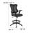 Haynie High Back Mesh Drafting Chair with LeatherSoft Sides and Adjustable Arms