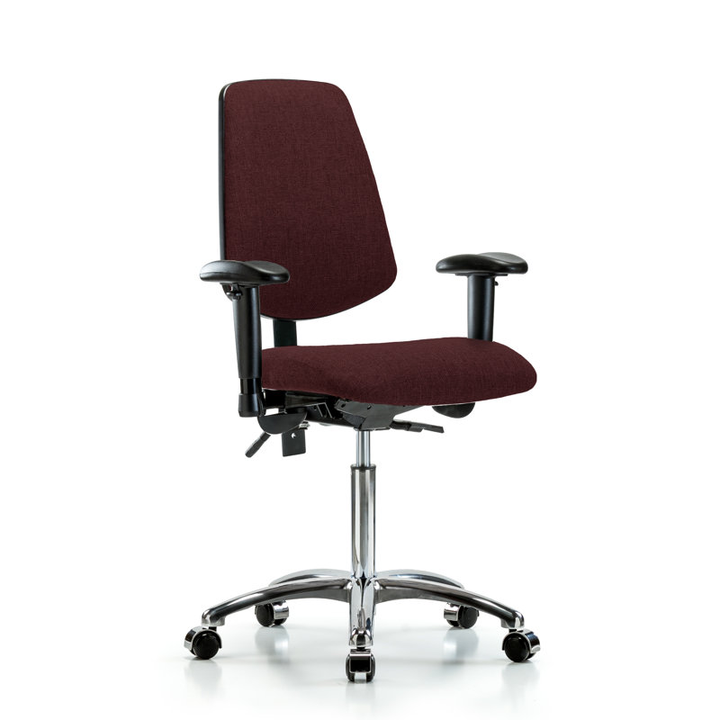Task Chair, Burgundy, Casters