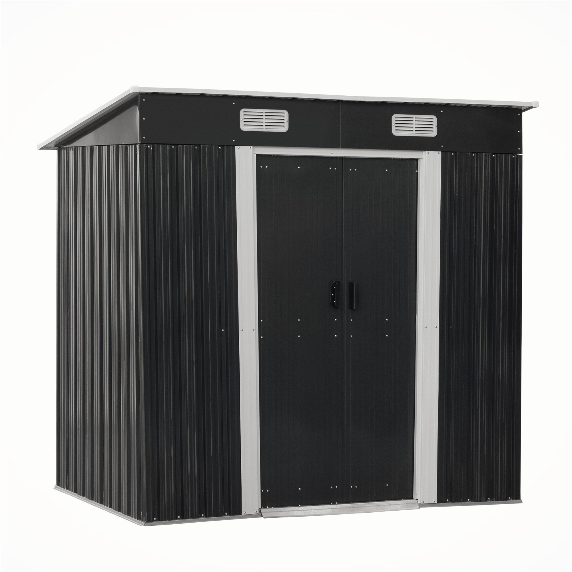 Creationstry 6 ft. W x 4 ft. D Metal Vertical Storage Shed | Wayfair