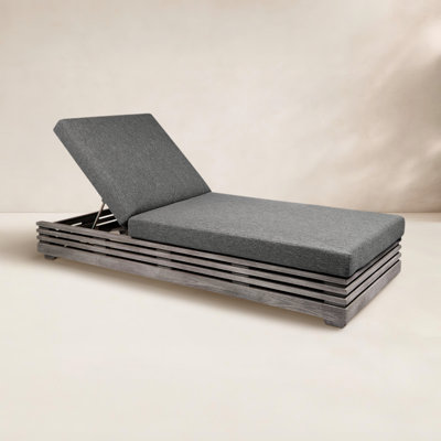 Aerilyn 32'' Outdoor Eucalyptus Chaise Lounge