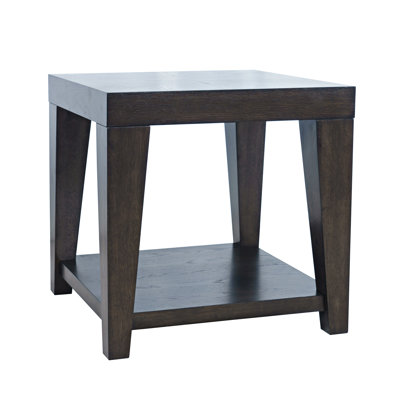 Table de bout carrée contemporaine avec tablette ouverte Nicci Lofland