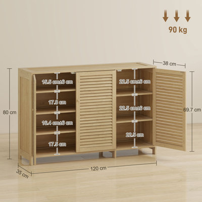 18 Pair Shoe Storage Cabinet
