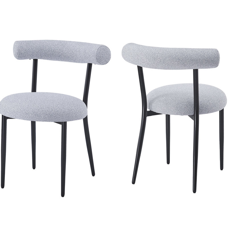 Ensemble de 2 chaises de salle à manger élégantes avec sièges rembourrés confortables et pieds en bois massif durables, pour les cuisines et les salles à manger modernes.