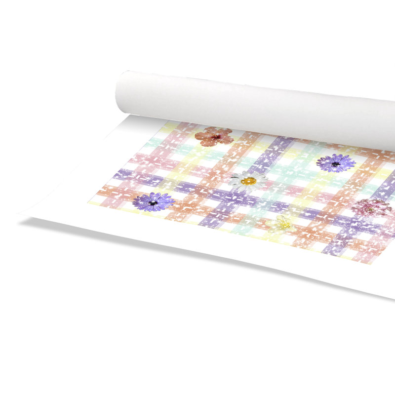 Impression sur papier à carreaux unique avec fleurs, H 10 po x l 8 po x P 1 po, Papier