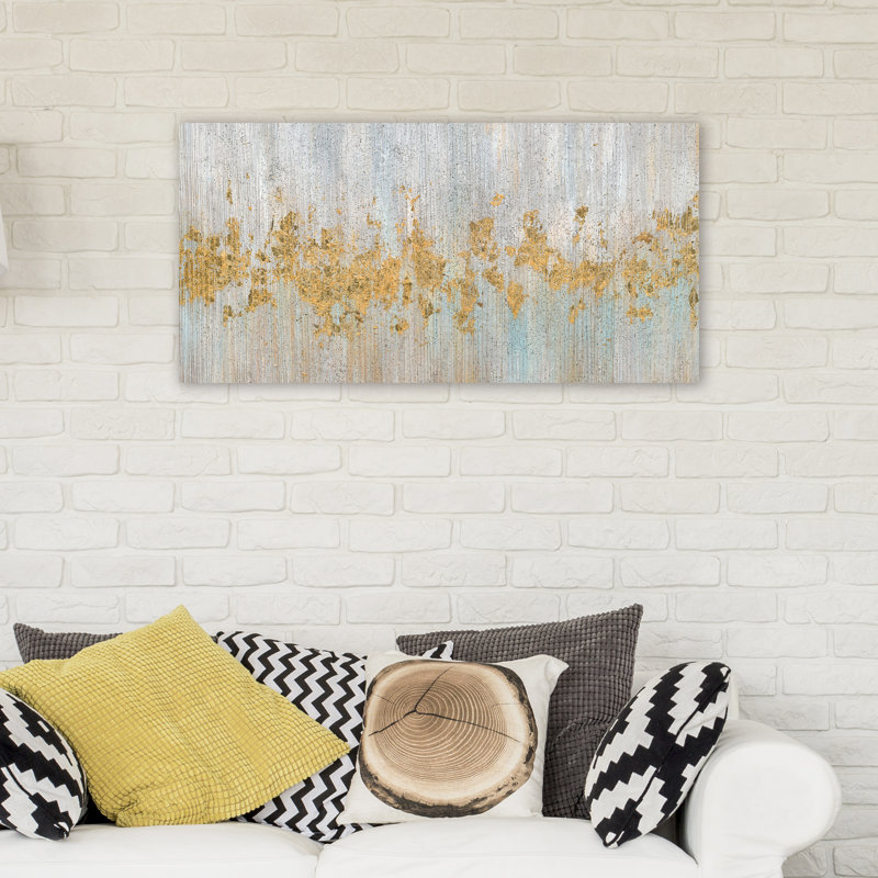 Peinture sur toile tendue, H 20 po x l 40 po x P 1,5 po