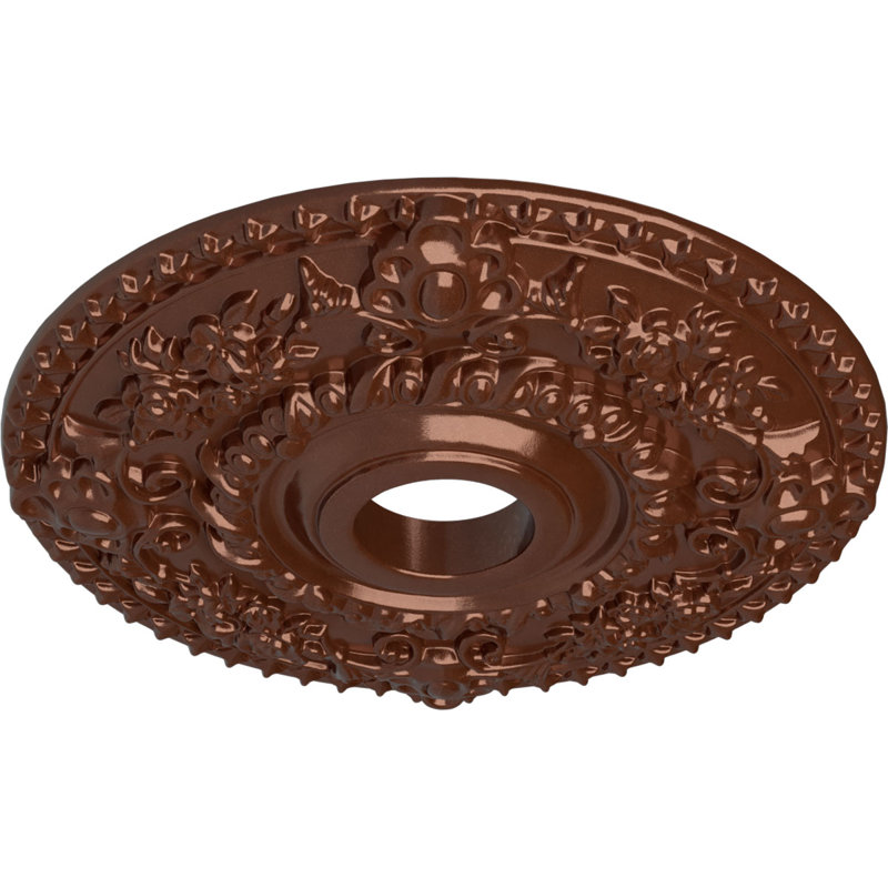 Médaillon de plafond Endurathane Richmond, DE 18 po x P 1 3/8 po (convient aux auvents jusqu'à 2 5/8 po), finition brique réfractaire peinte à la main