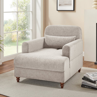 Chaise longue d'intérieur rembourrée 36 po